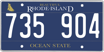 RI license plate 735904