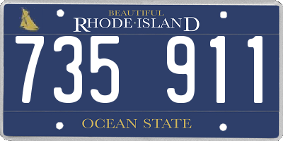 RI license plate 735911