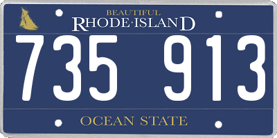 RI license plate 735913
