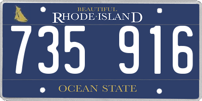RI license plate 735916