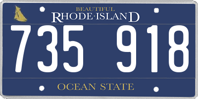 RI license plate 735918