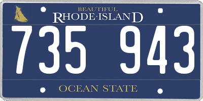 RI license plate 735943