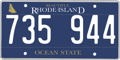 RI license plate 735944