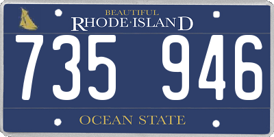 RI license plate 735946