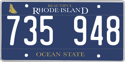 RI license plate 735948