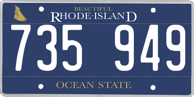 RI license plate 735949