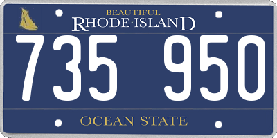 RI license plate 735950