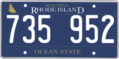 RI license plate 735952
