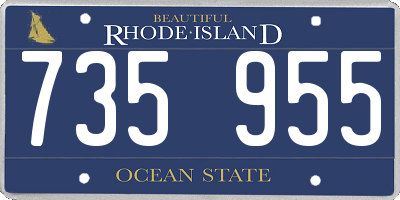 RI license plate 735955