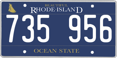 RI license plate 735956