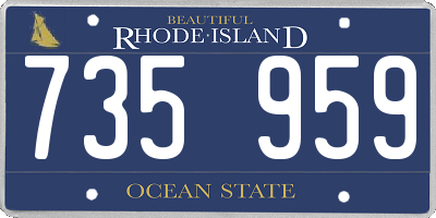 RI license plate 735959