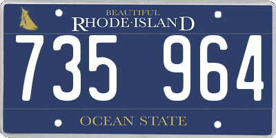 RI license plate 735964