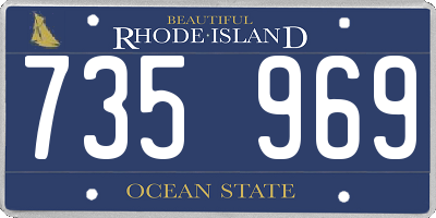 RI license plate 735969