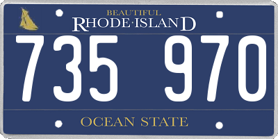 RI license plate 735970