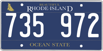 RI license plate 735972