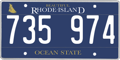 RI license plate 735974