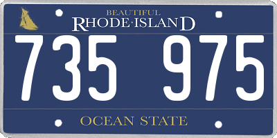 RI license plate 735975