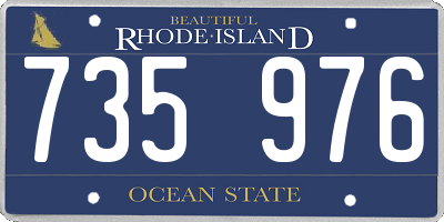 RI license plate 735976