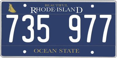 RI license plate 735977
