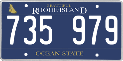 RI license plate 735979