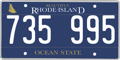 RI license plate 735995