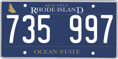 RI license plate 735997