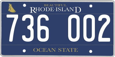 RI license plate 736002