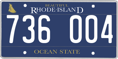 RI license plate 736004