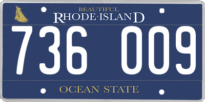 RI license plate 736009