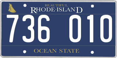 RI license plate 736010