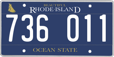 RI license plate 736011