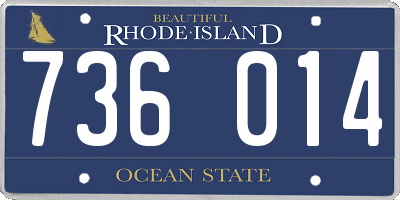 RI license plate 736014