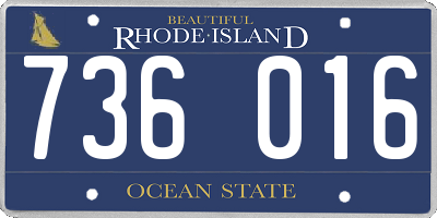 RI license plate 736016