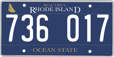 RI license plate 736017