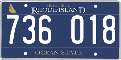 RI license plate 736018