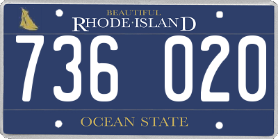 RI license plate 736020