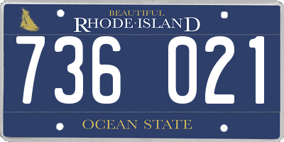 RI license plate 736021