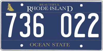 RI license plate 736022