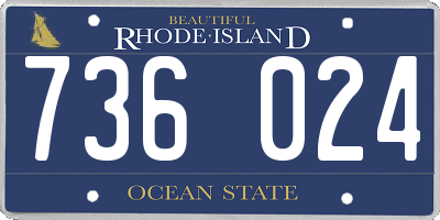 RI license plate 736024