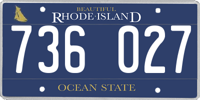 RI license plate 736027
