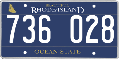RI license plate 736028