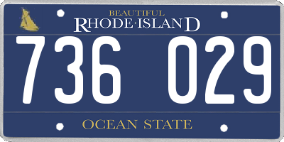RI license plate 736029