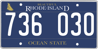 RI license plate 736030
