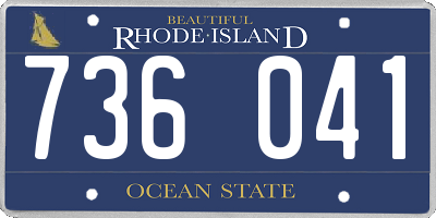 RI license plate 736041