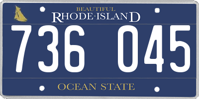 RI license plate 736045