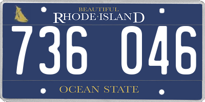 RI license plate 736046