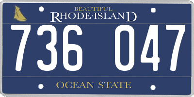 RI license plate 736047