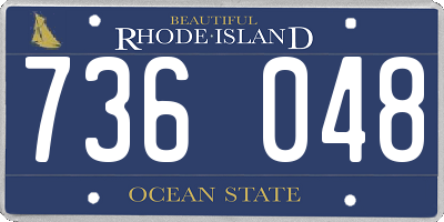 RI license plate 736048