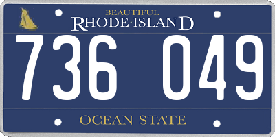 RI license plate 736049
