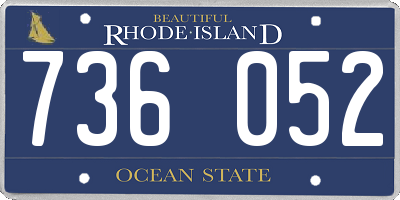 RI license plate 736052